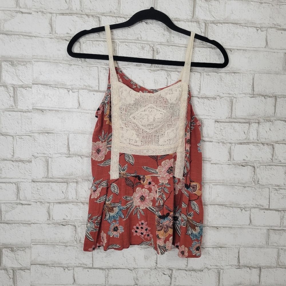 Maurices floral crochet front tank